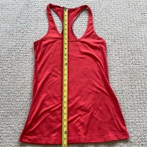 Lululemon red striped swiftly racer back tank